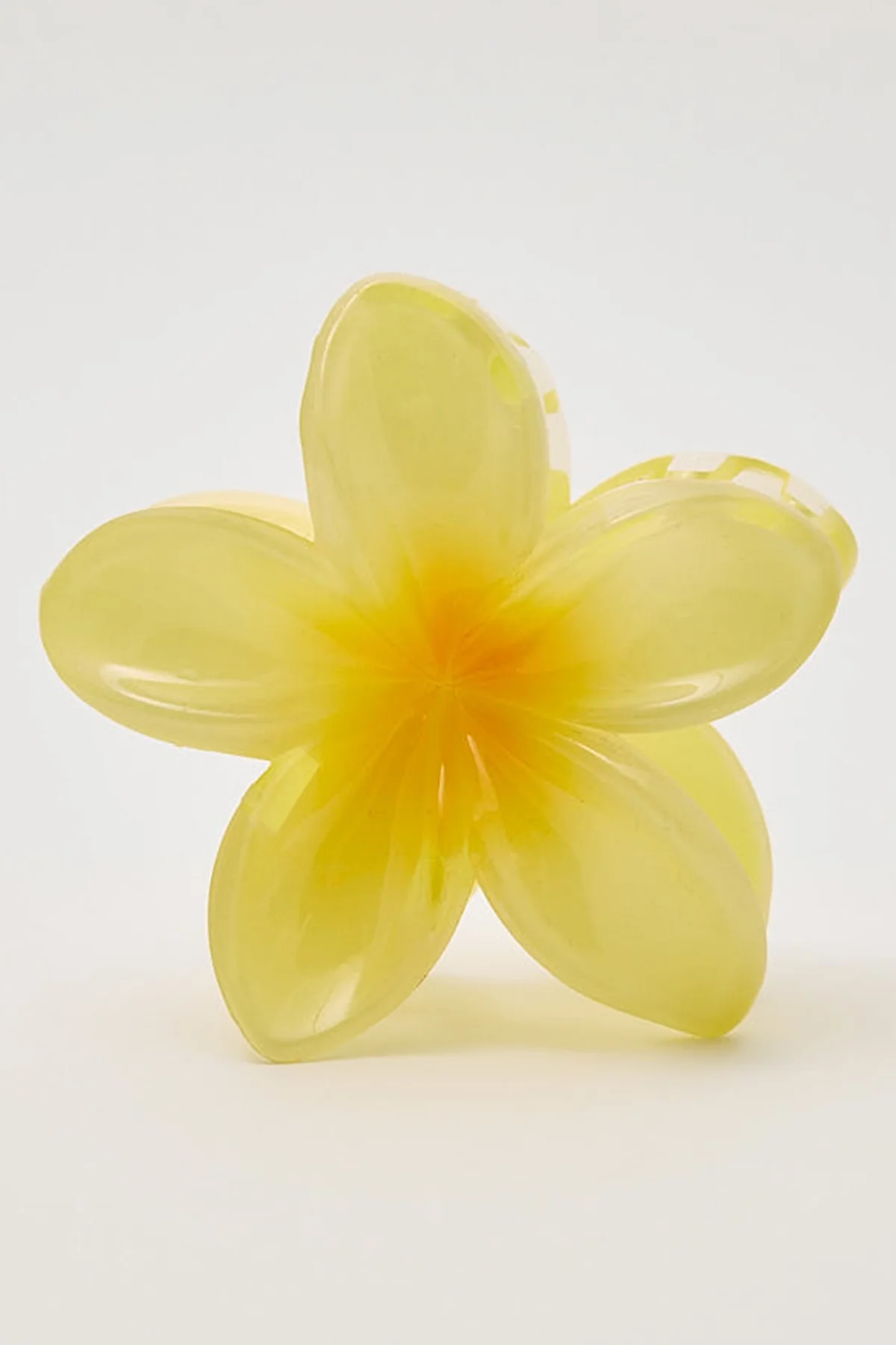 Token Frangipani Flower Hair Claw Clip Lemon - Image 2