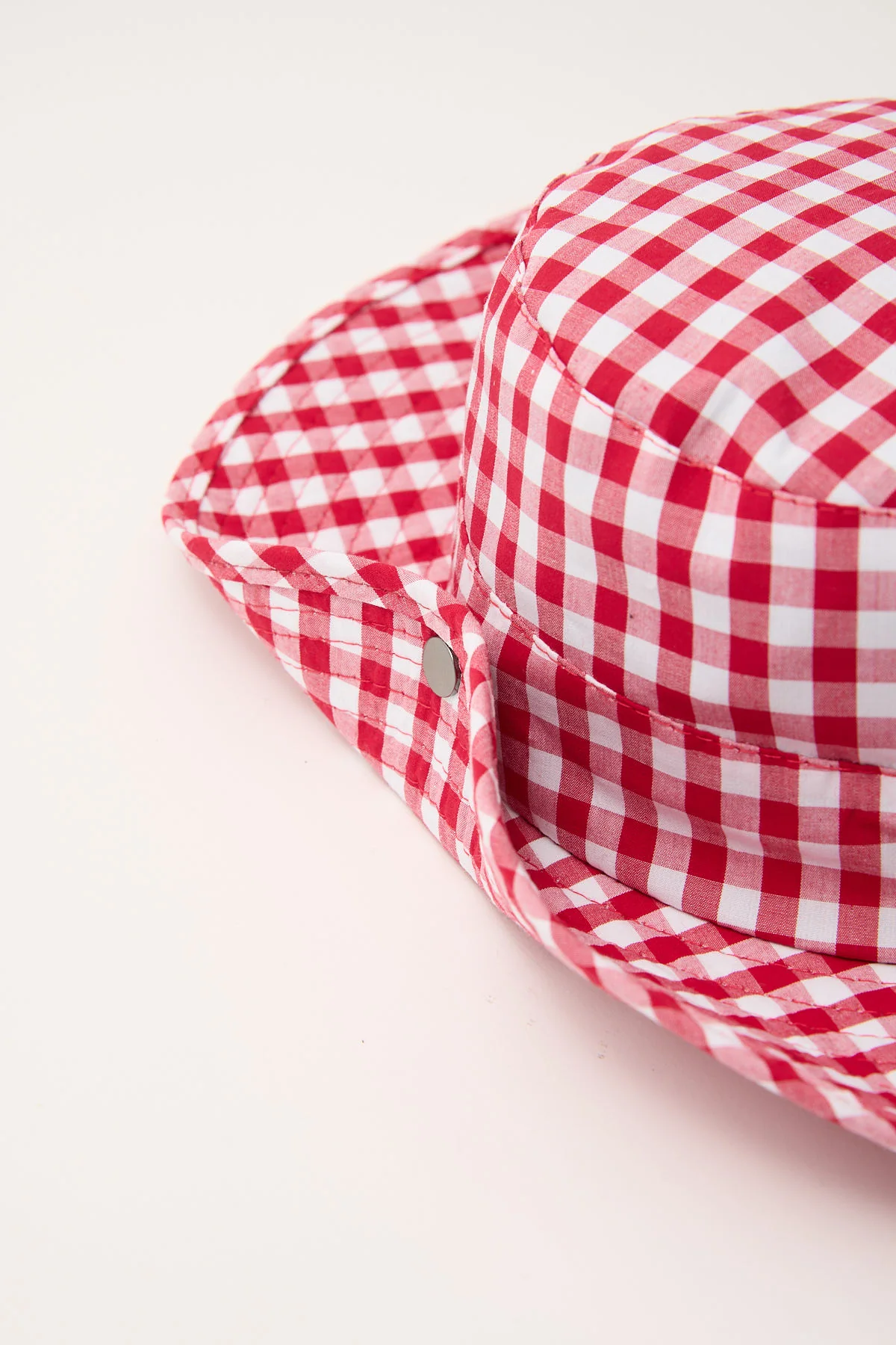 Token Gingham Bucket Hat Red Gingham - Image 3
