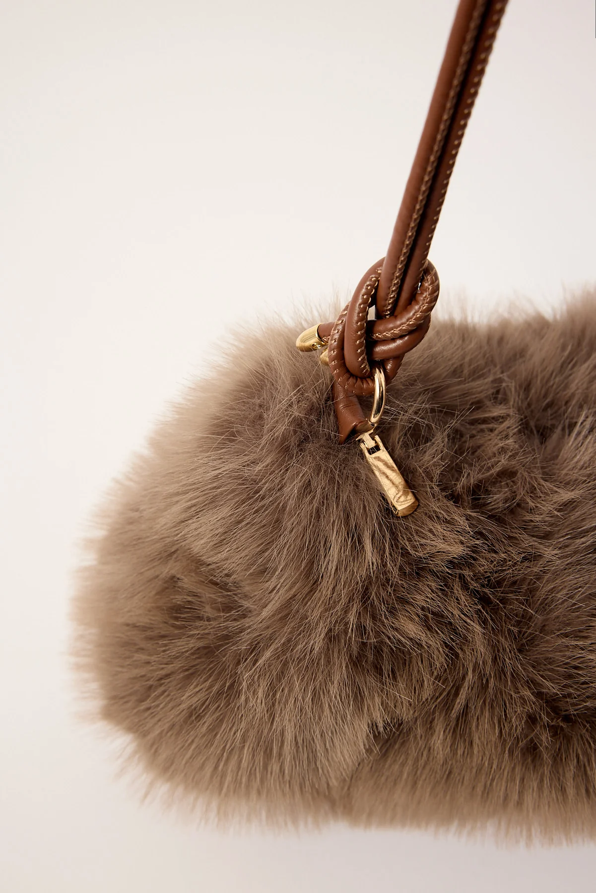 Token Glacial Faux Fur Bag Brown - Image 3