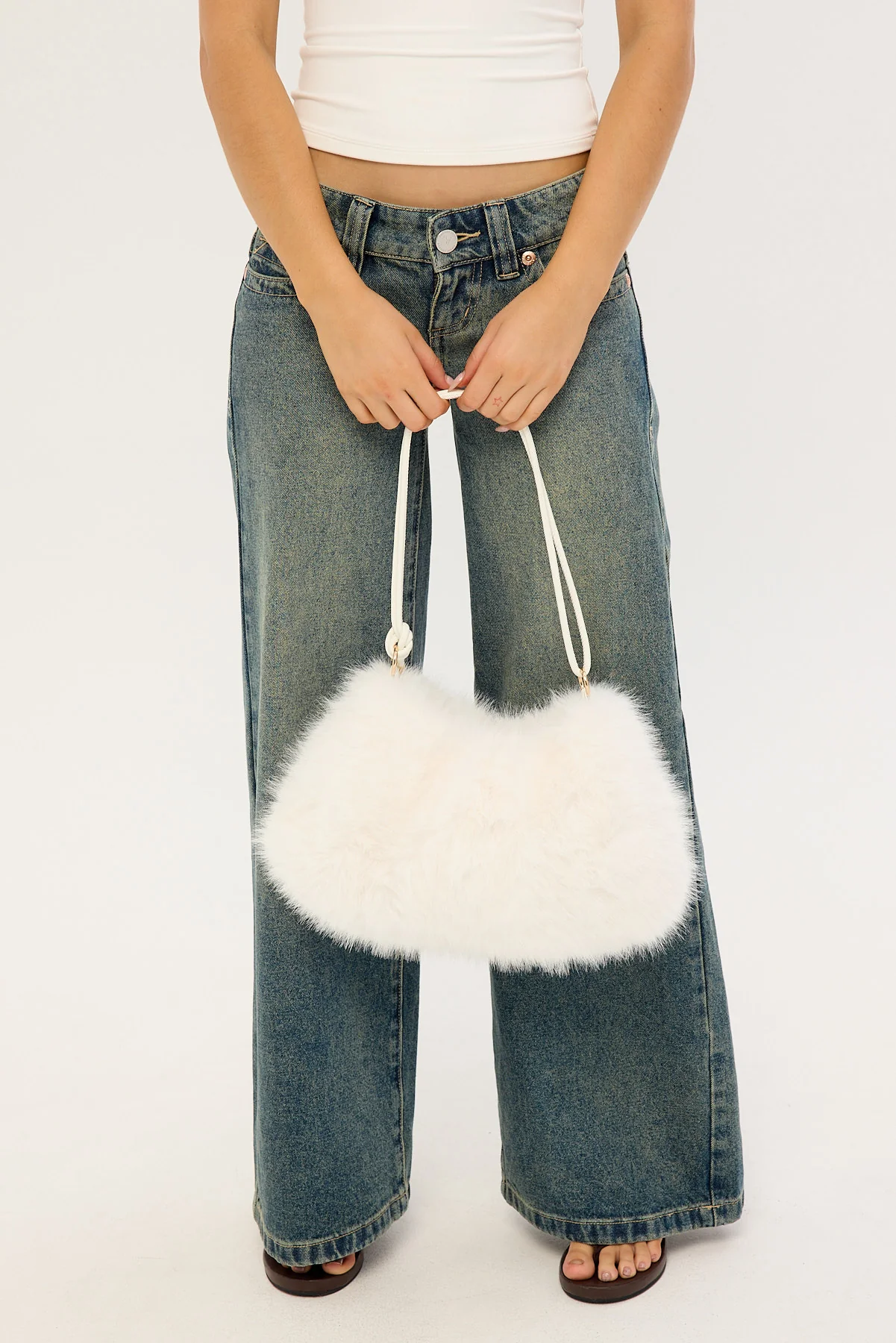 Token Glacial Faux Fur Bag White - Image 4