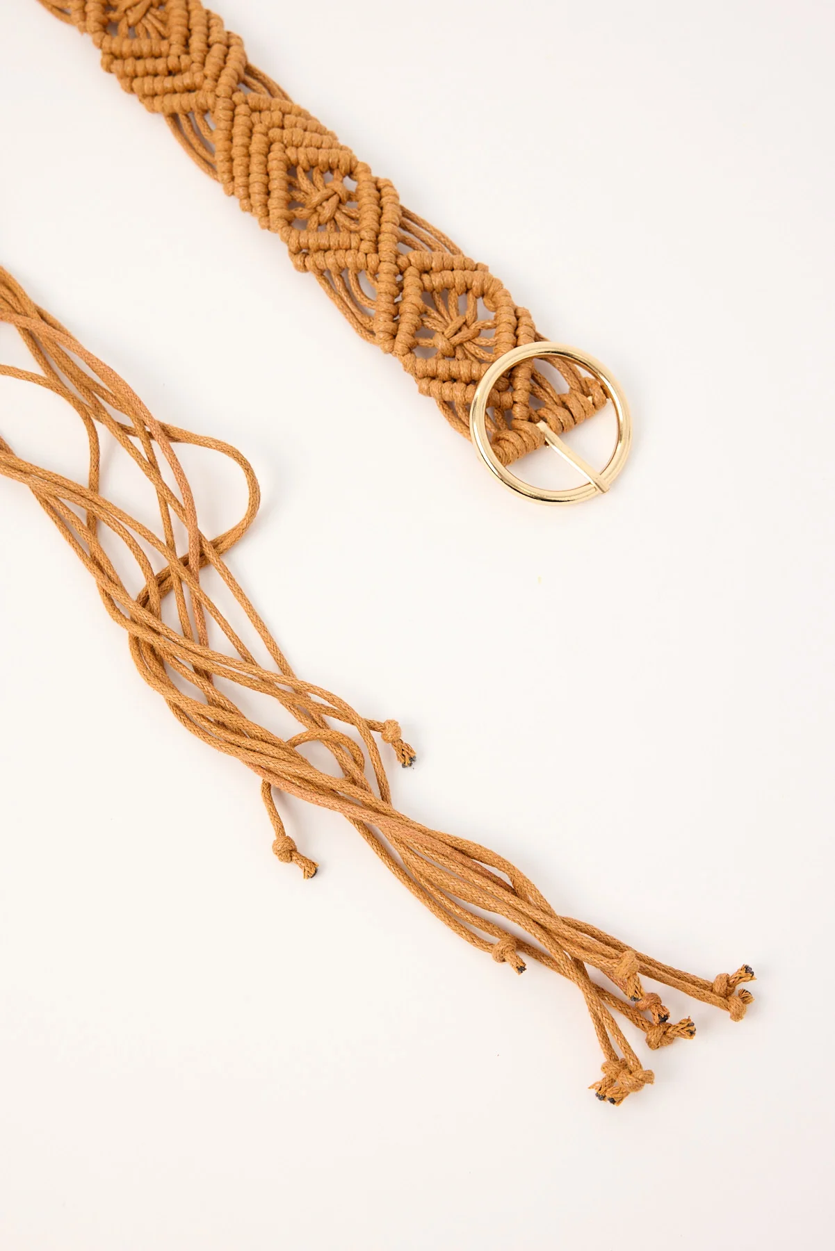 Token Havana Macrame Belt Brown