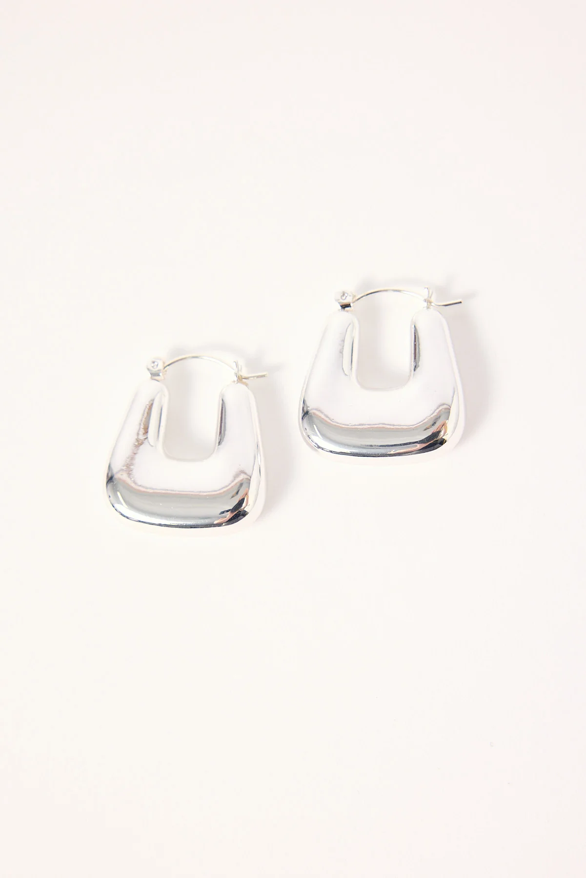 Token Jade Hoop Earring Silver - Image 2