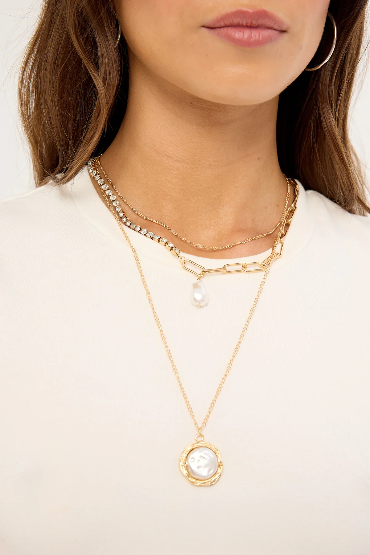 Token Lydia Pendant Necklace 3 Pack Gold - Image 2
