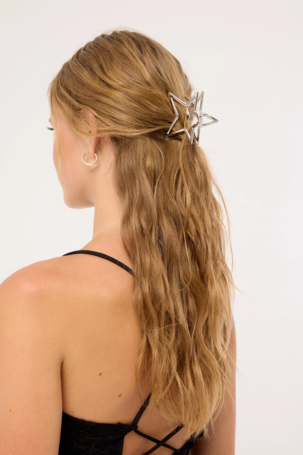 Token Metal Star Hair Claw Clip Silver - Image 2