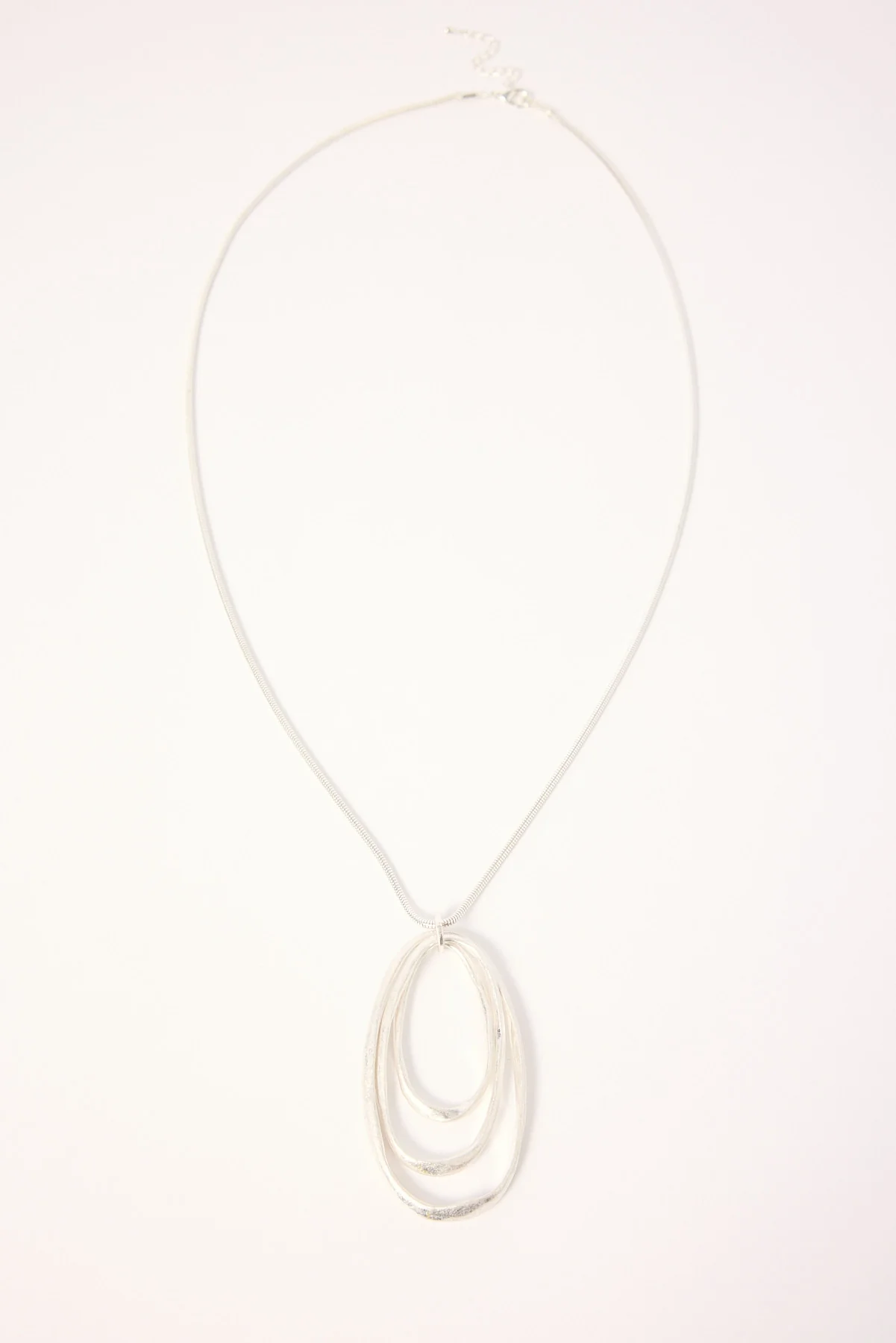Token Moonrise Circle Statement Necklace Silver