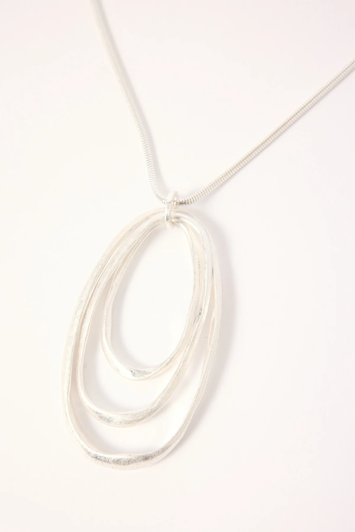 Token Moonrise Circle Statement Necklace Silver - Image 2