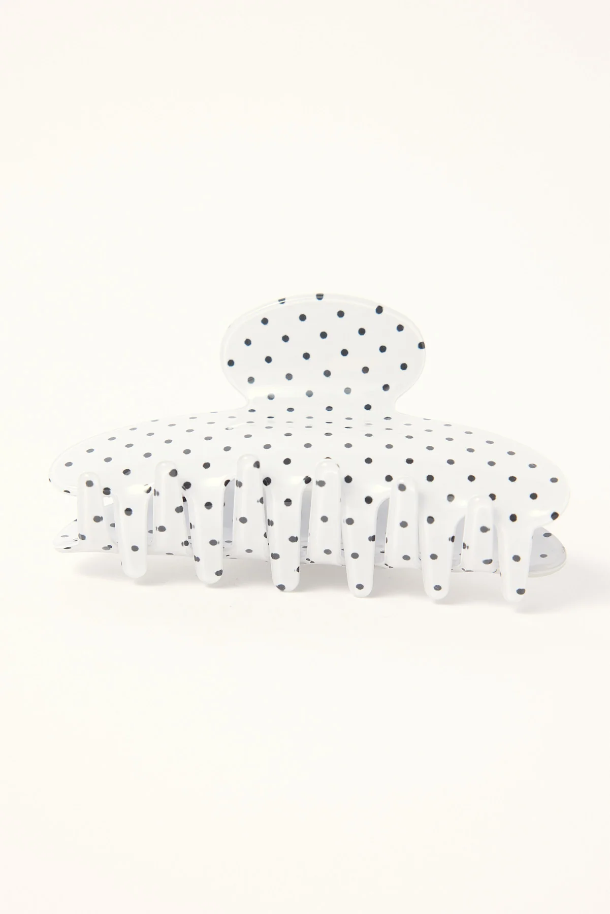 Token Polka Dot Hair Claw Clip White