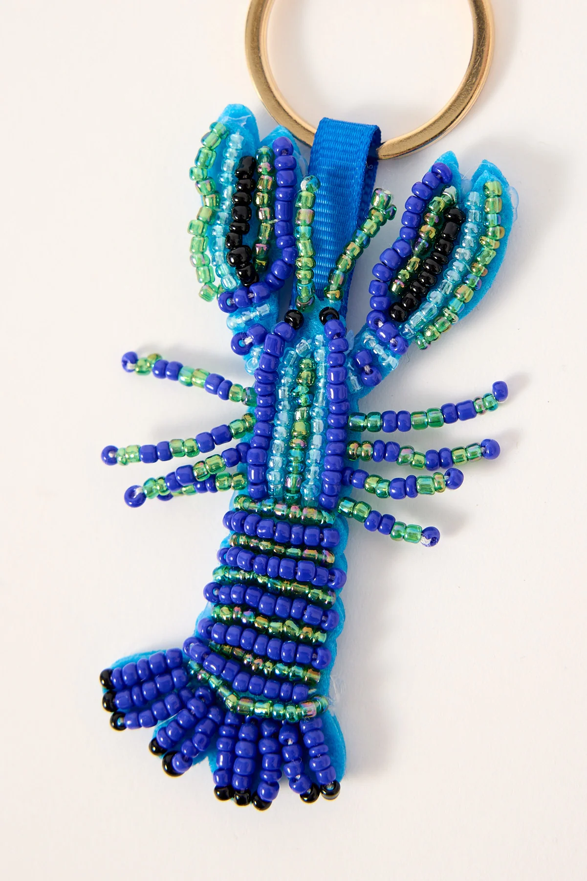 Token Sequin Lobster Keyring Blue - Image 2