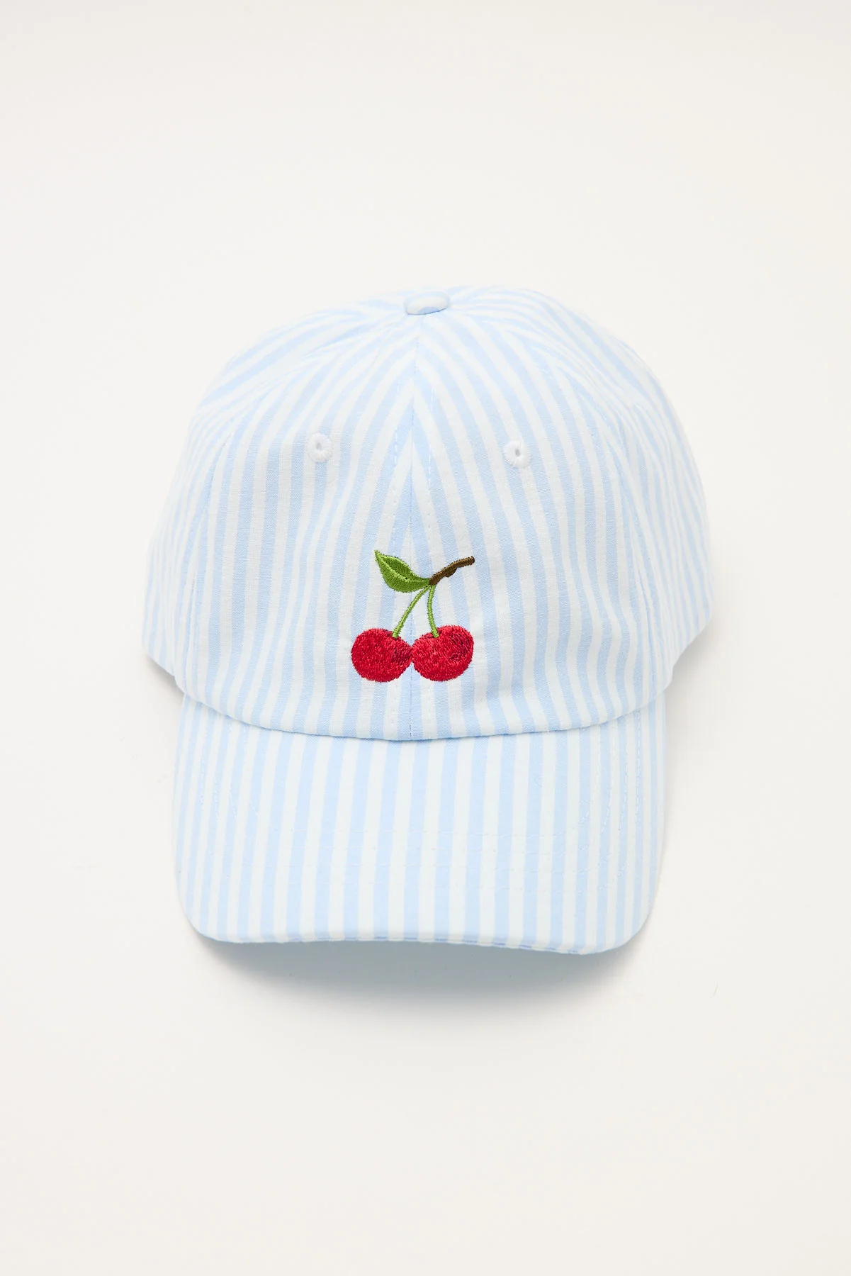 Token Sweet Cherry Gingham Cap Blue Stripe