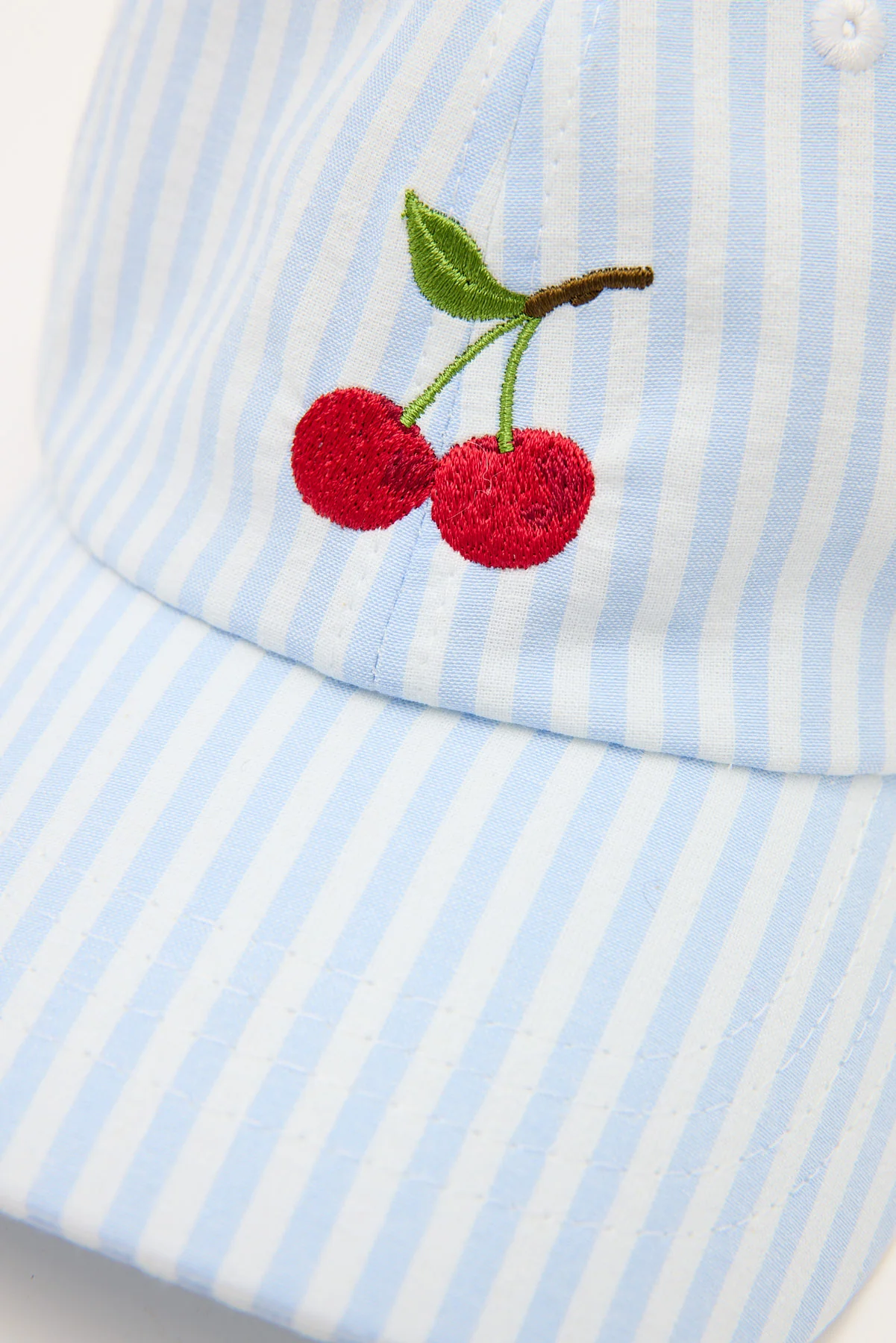 Token Sweet Cherry Gingham Cap Blue Stripe - Image 2