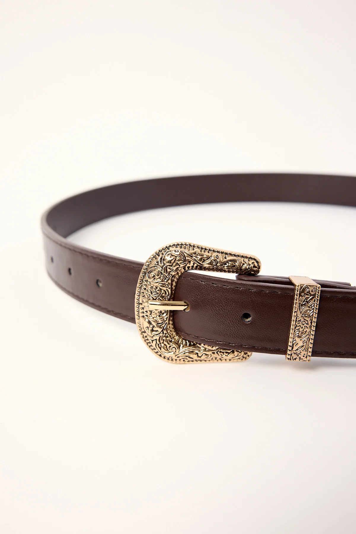 Token Western Belt Brown / Gold - Image 3