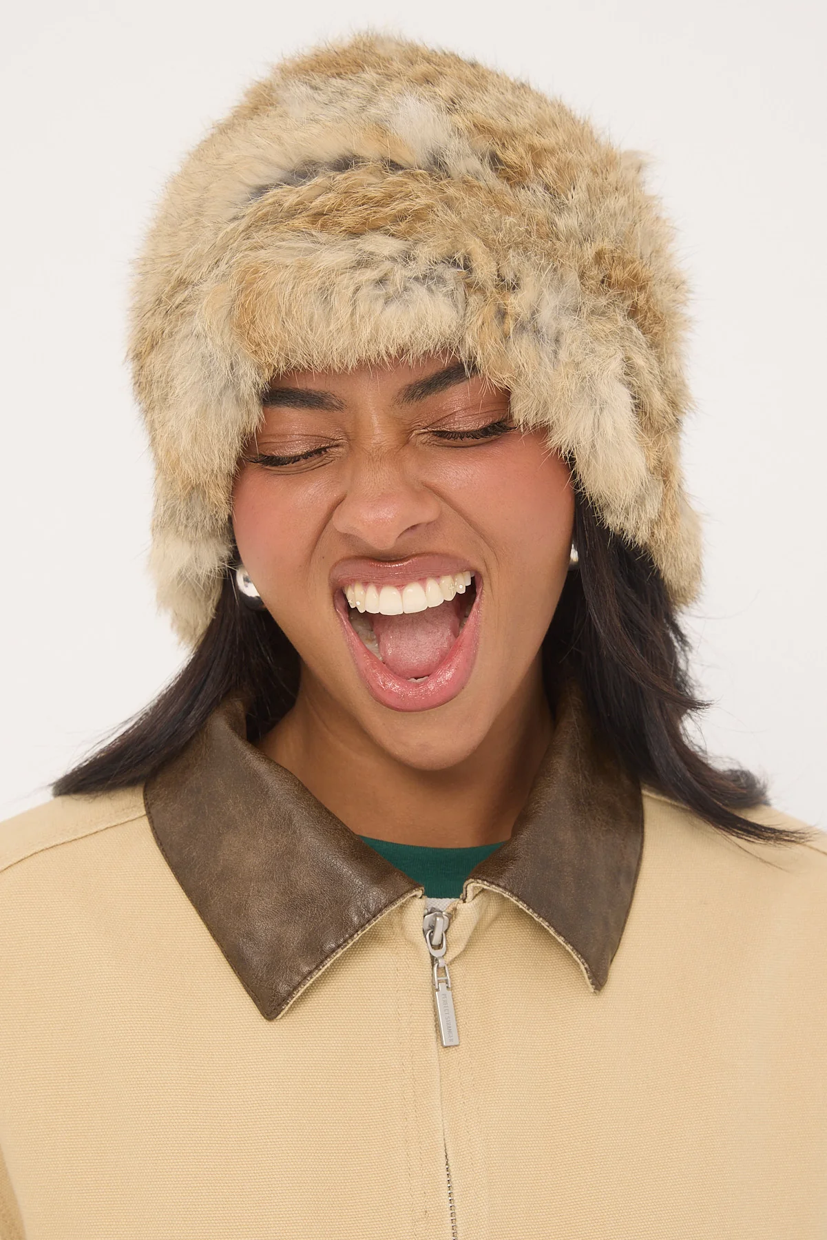 Token Zaza Faux Fur Hat Brown Multi - Image 4