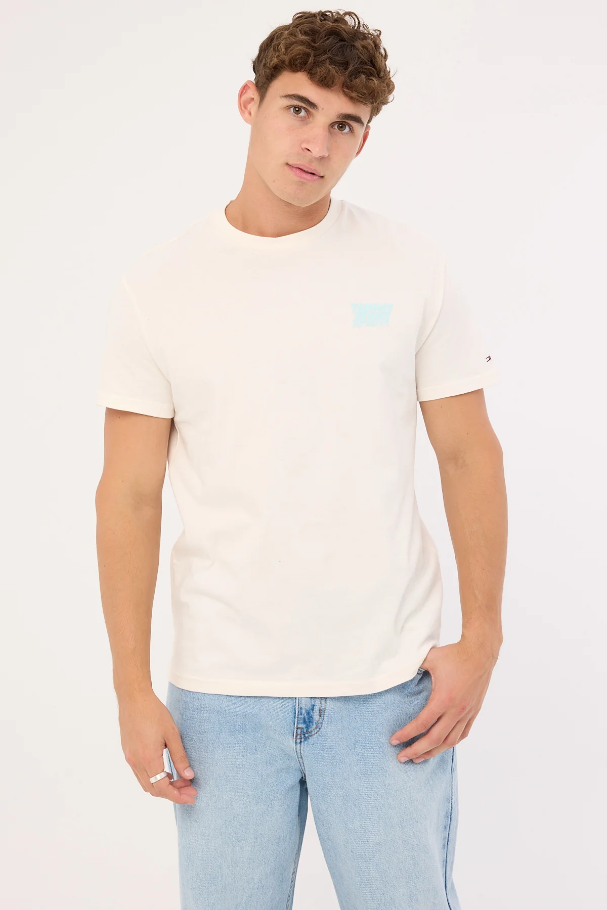 Tommy Jeans Regular Bubble Back Shortsleeve Tee Ancient White