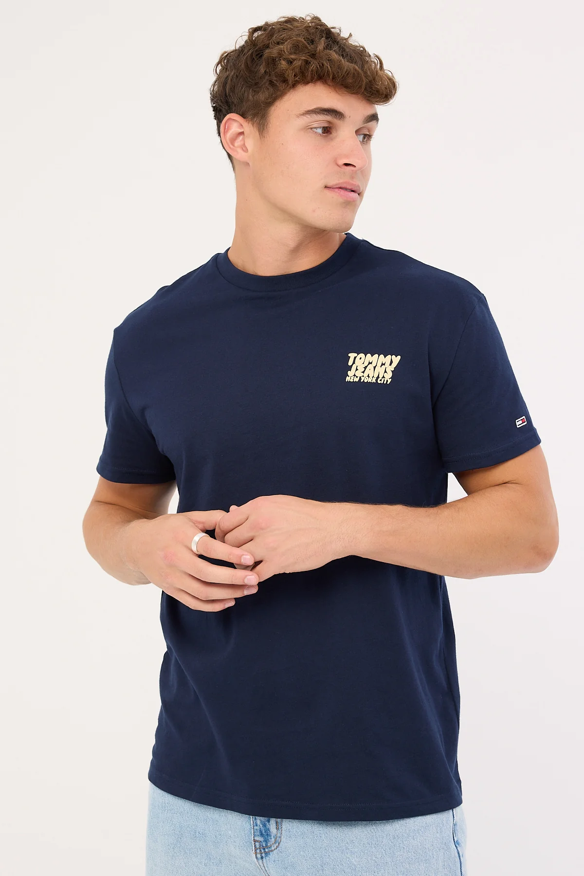 Tommy Jeans Regular Bubble Back Shortsleeve Tee Dark Night Navy