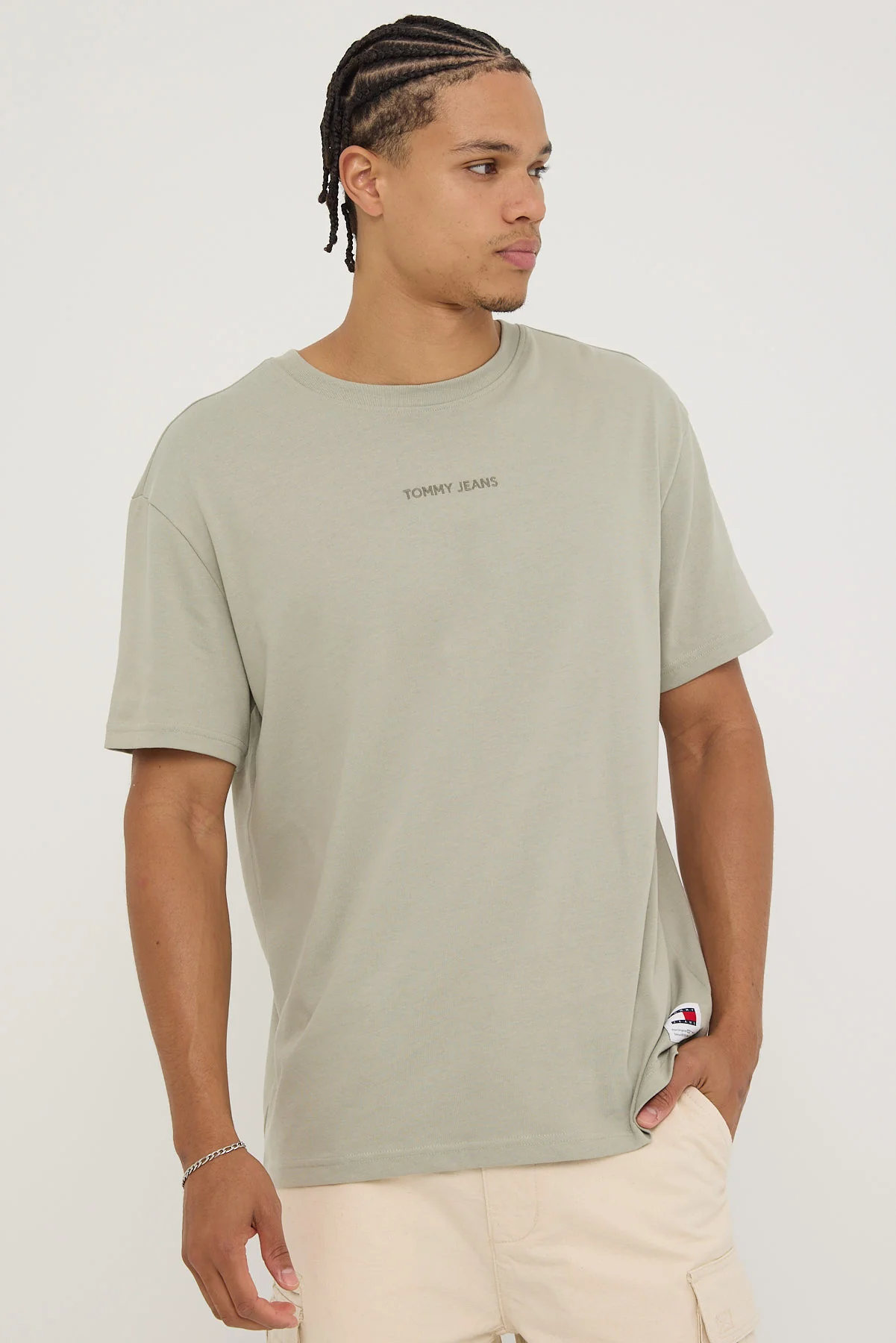 Tommy Jeans Regular S New Classics Tee Faded Willow