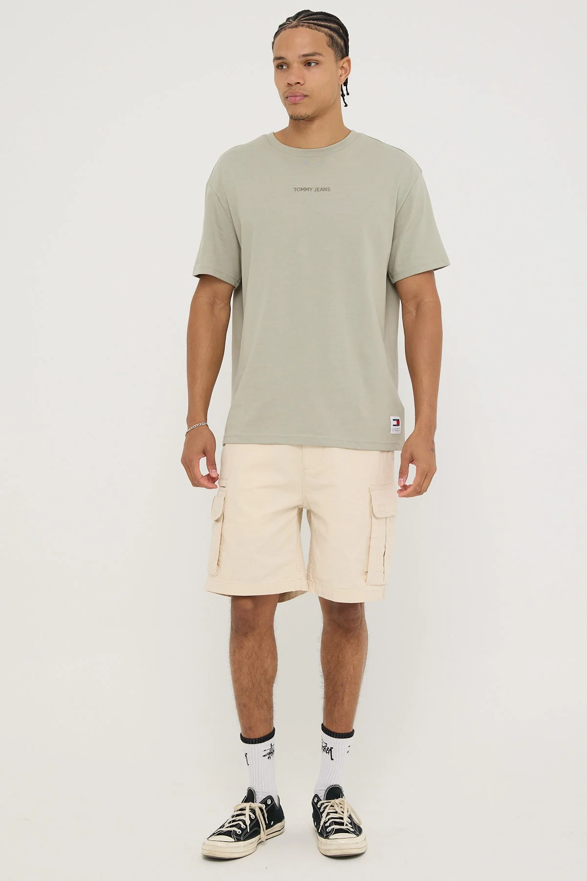 Tommy Jeans Regular S New Classics Tee Faded Willow - Image 2