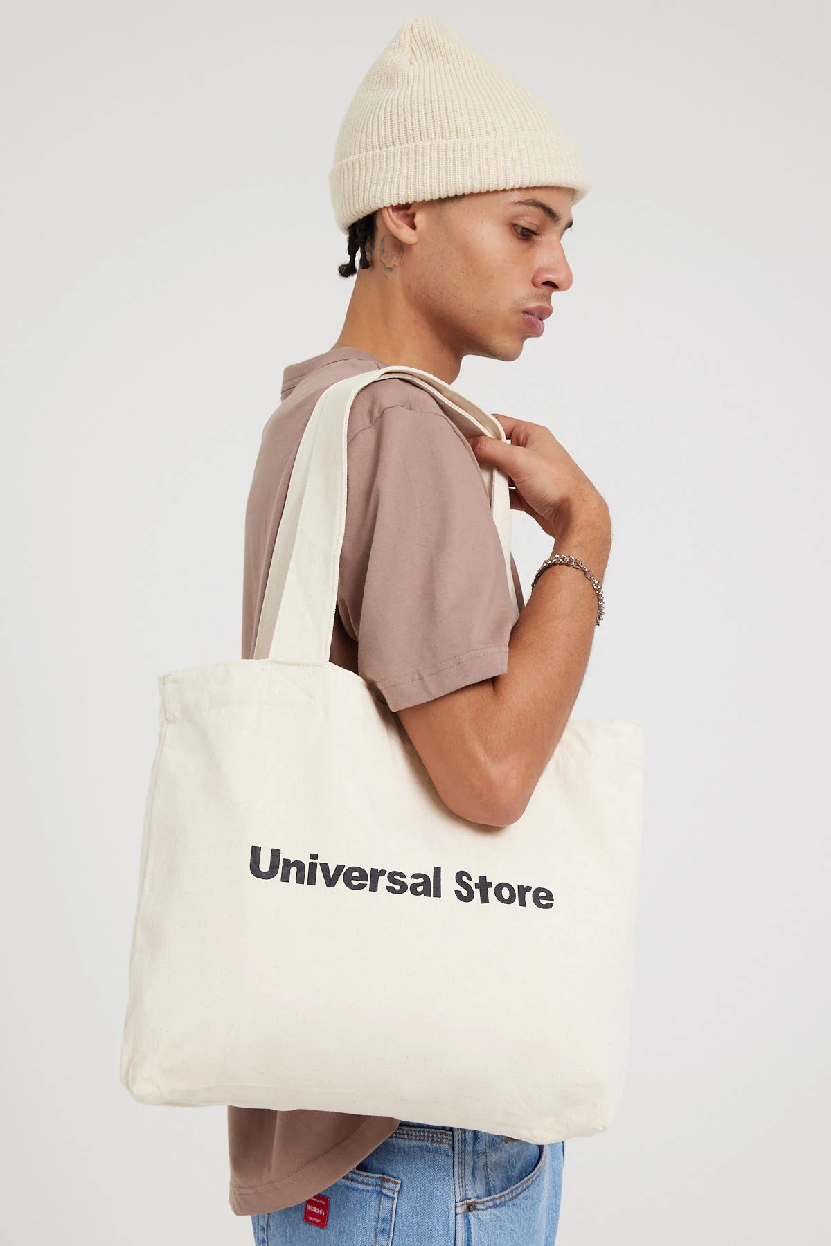 Universal Store Universal Store Small Recycled Tote Natural - Image 4