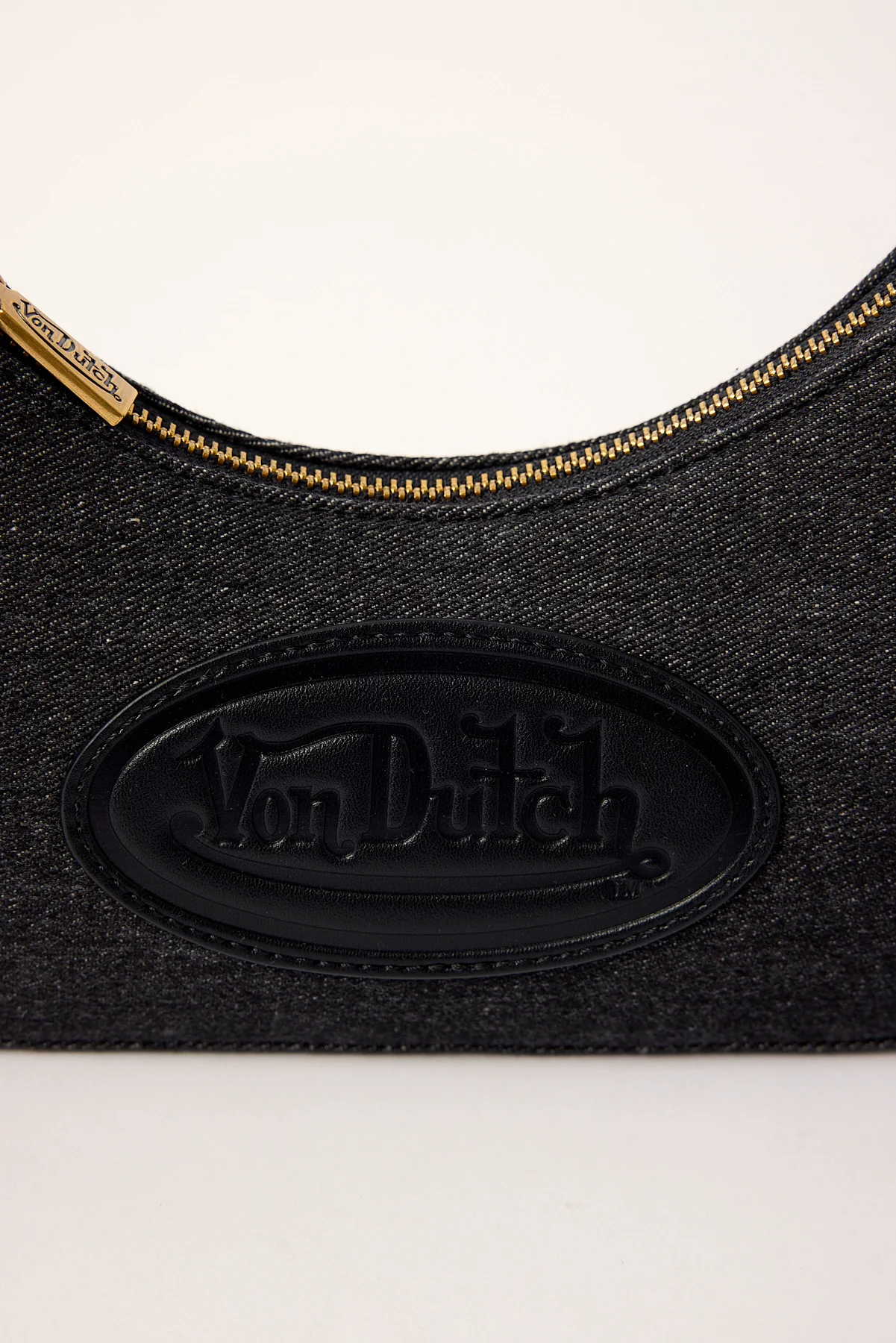 Von Dutch Amy Dirty Denim Shoulder Bag Dirty Black - Image 2