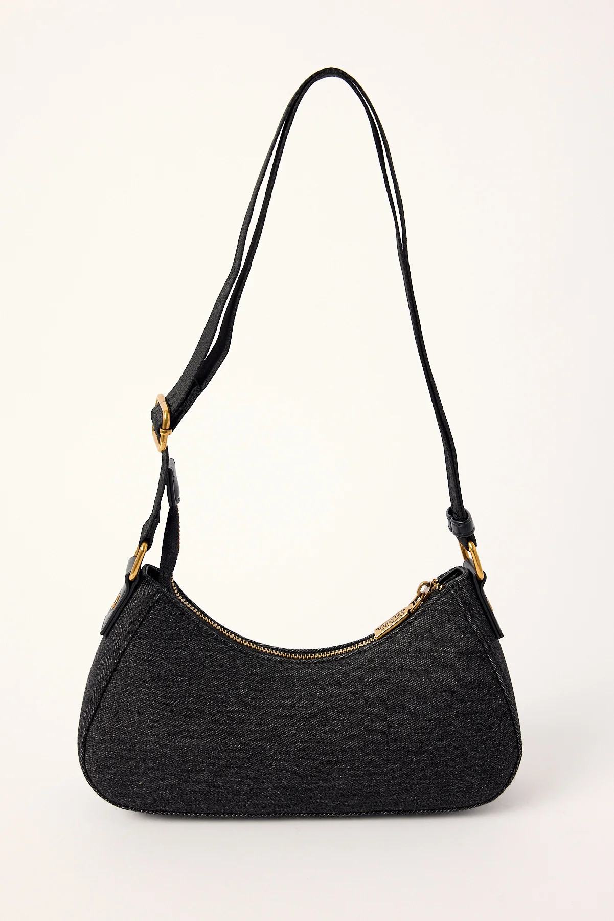 Von Dutch Amy Dirty Denim Shoulder Bag Dirty Black - Image 3