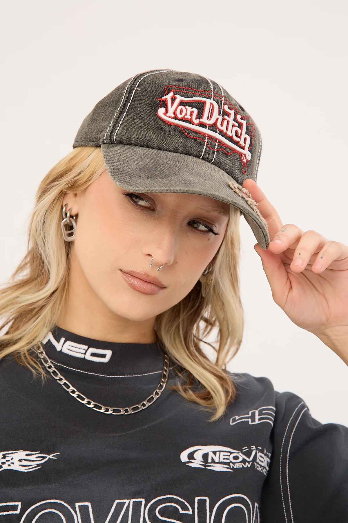 Von Dutch Dad Cap Black/Red - Image 5