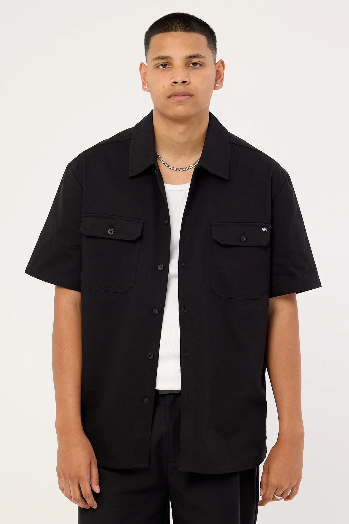 Von Dutch Mens Button Up Shirt Black - Image 4
