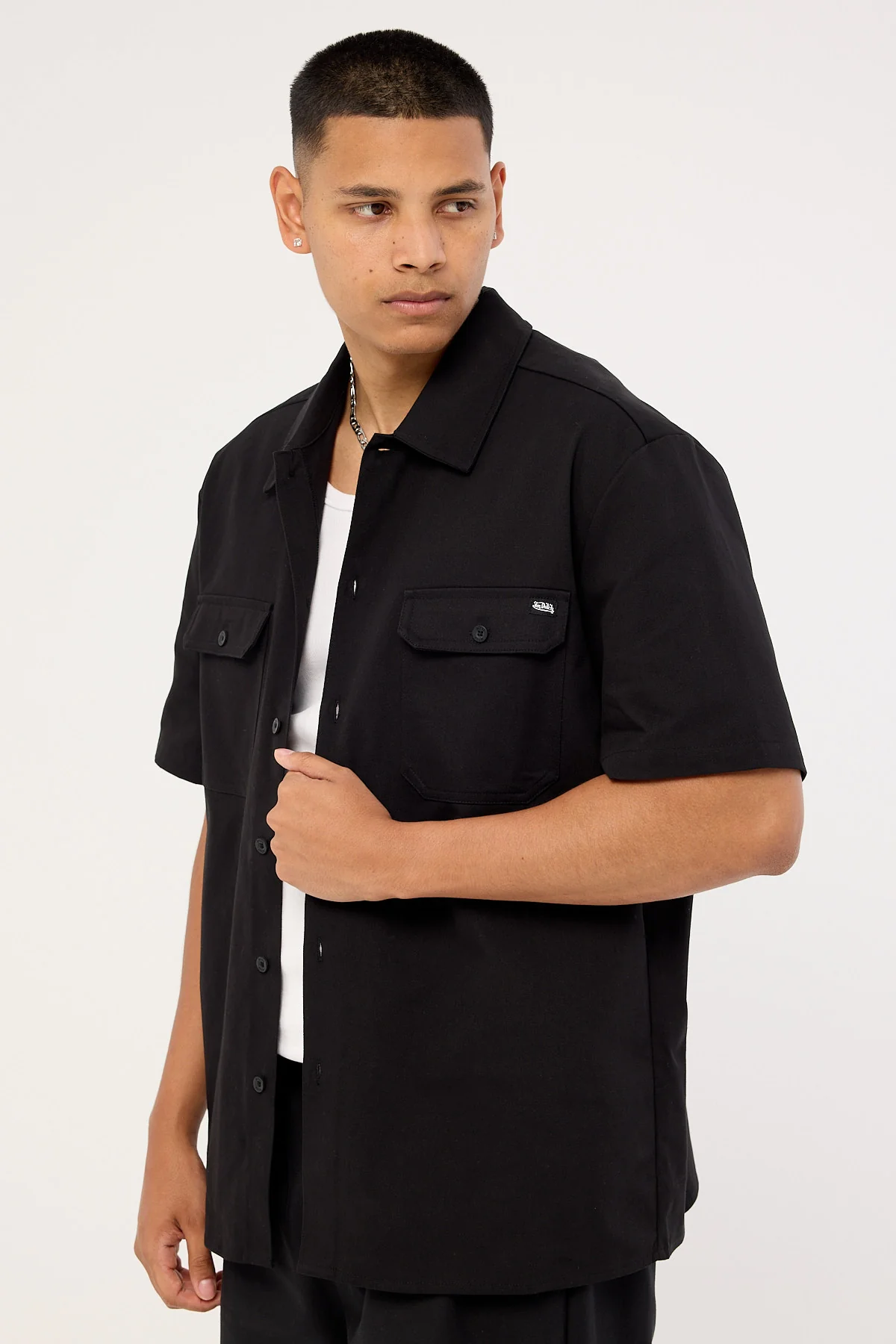 Von Dutch Mens Button Up Shirt Black - Image 6