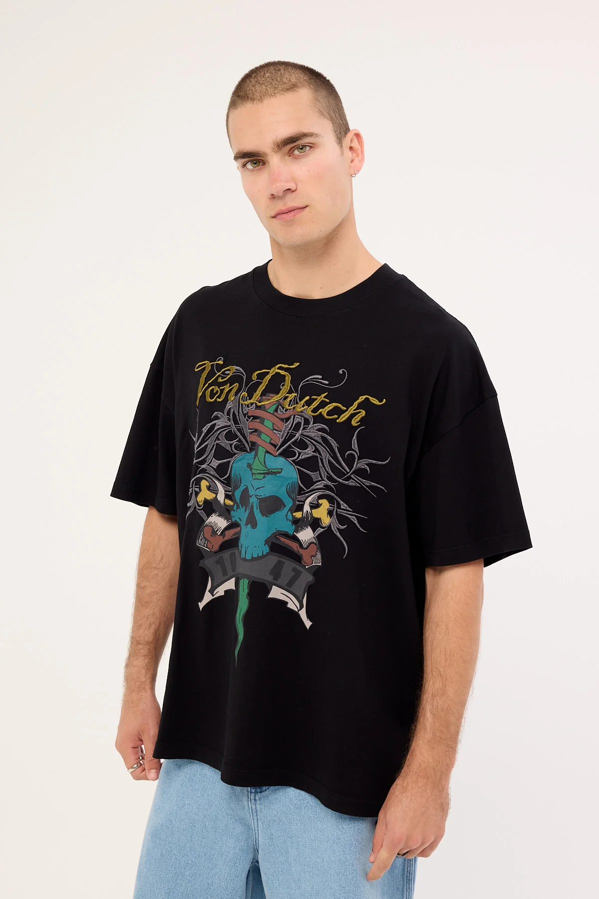 Von Dutch Mens Skull Tee Black - Image 4