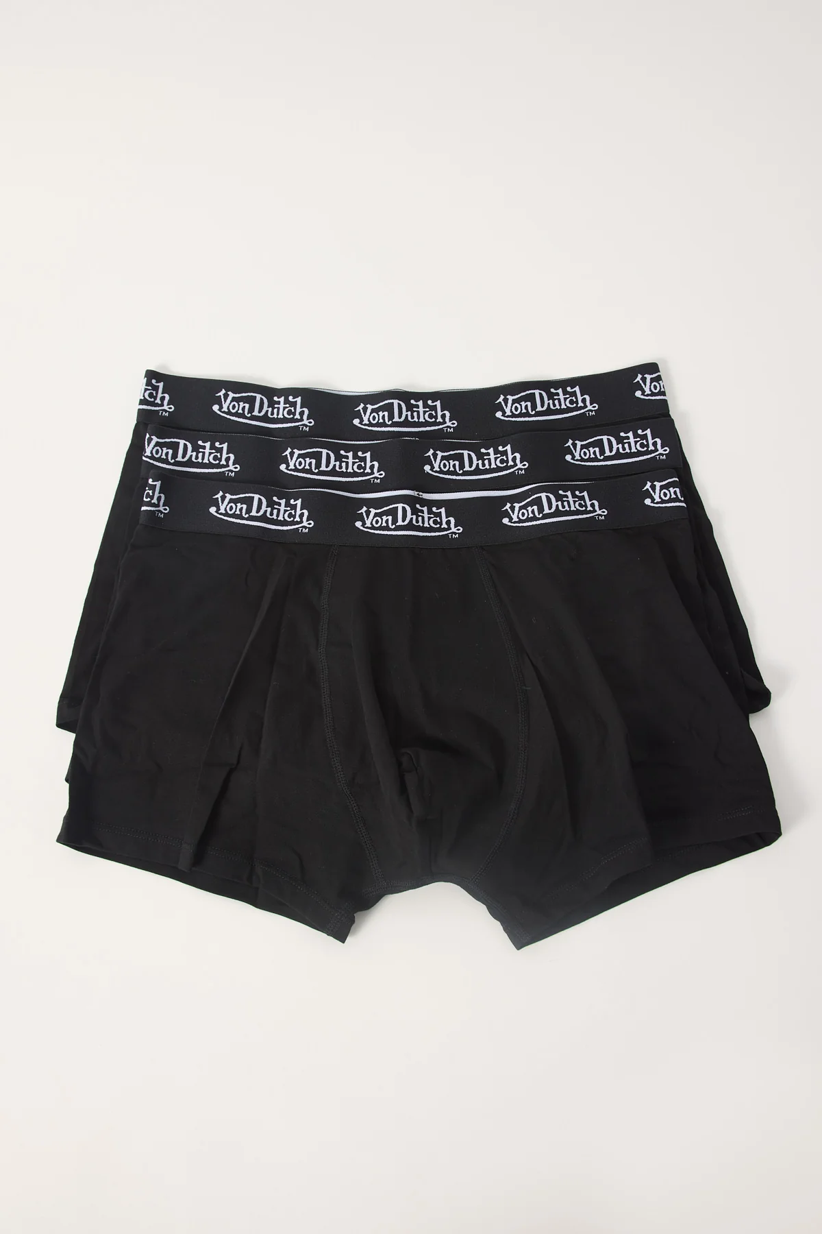 Von Dutch Mens Trunks 3 Pack Black