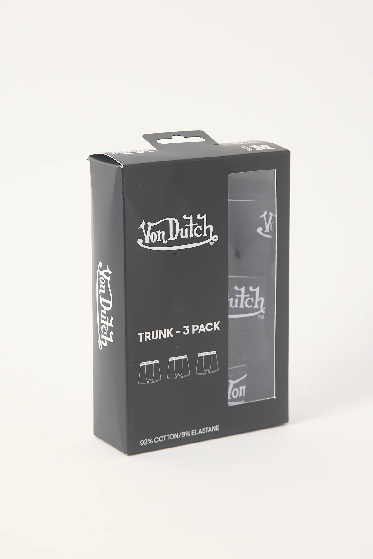 Von Dutch Mens Trunks 3 Pack Black - Image 3