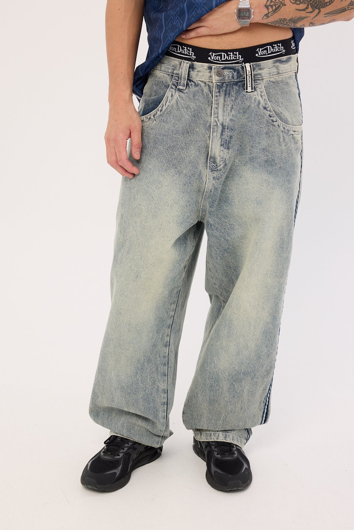 Von Dutch Mens Trunks 3 Pack Black - Image 4