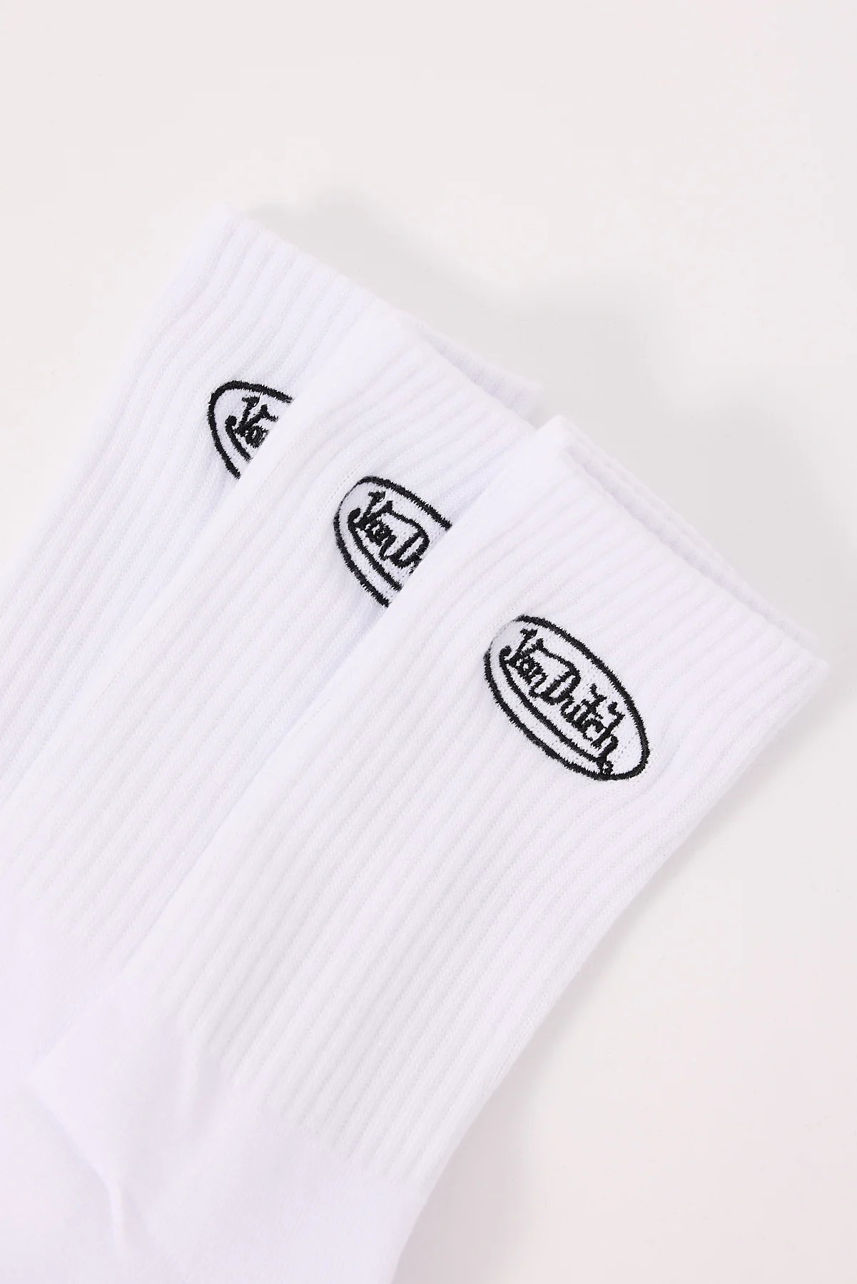 Von Dutch Oval Logo Sock 3 Pack White - Image 2