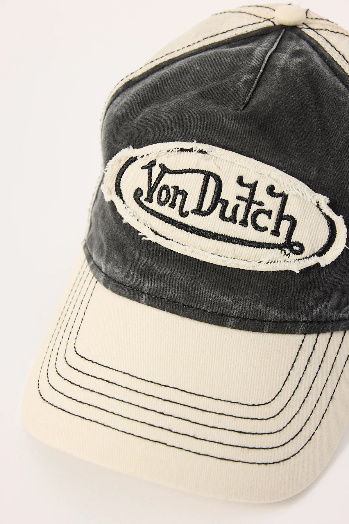 Von Dutch Trucker Hat Ecru/Black - Image 2