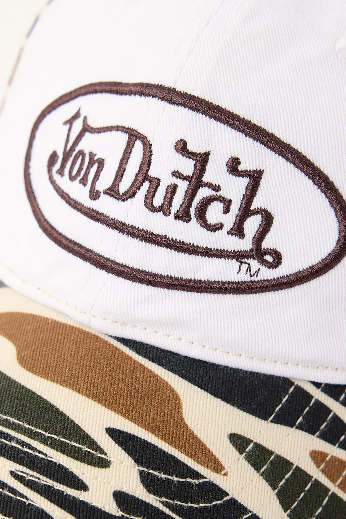 Von Dutch Two-Tone Camo Dad Cap Camo/White - Image 5