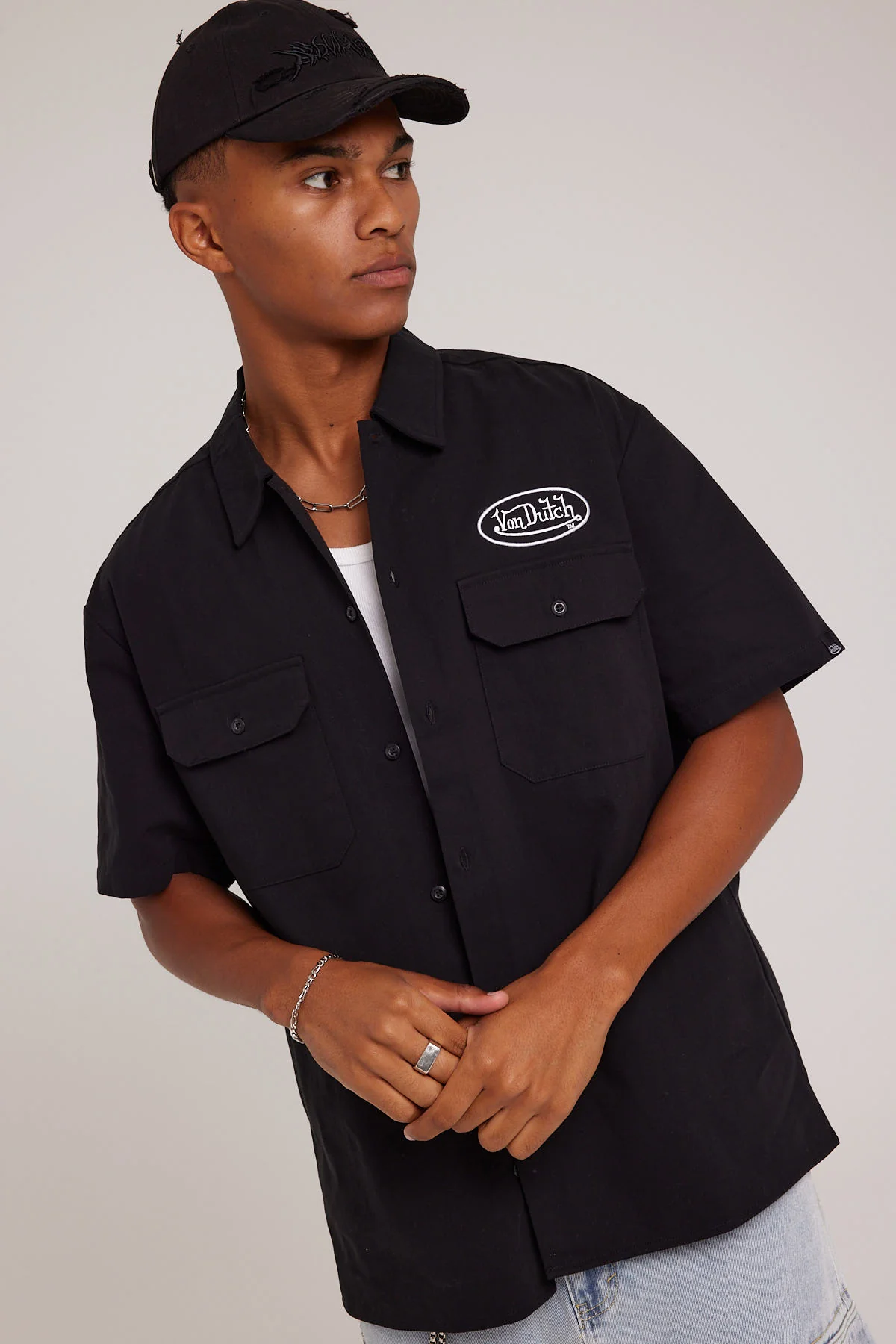 Von Dutch VD Workers Shirt Black