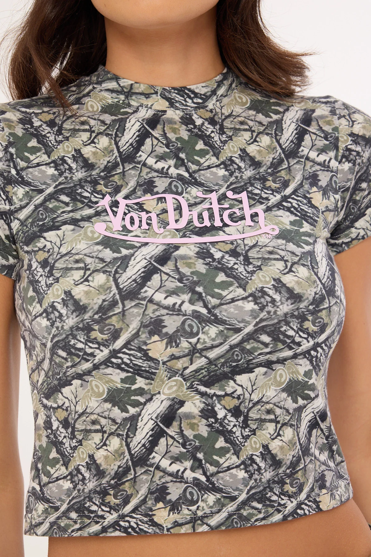 Von Dutch Von Dutch Camo Baby Tee Green VD Camo - Image 5