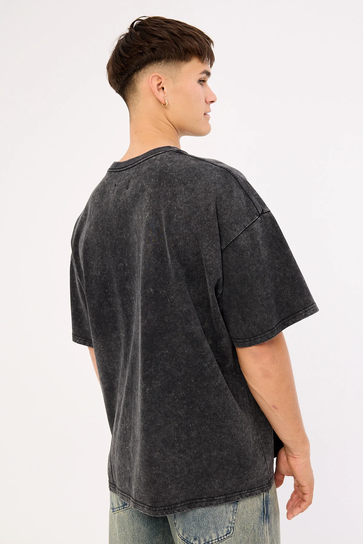 Von Dutch Von Dutch Distressed Men's Tee Washed Black - Image 4