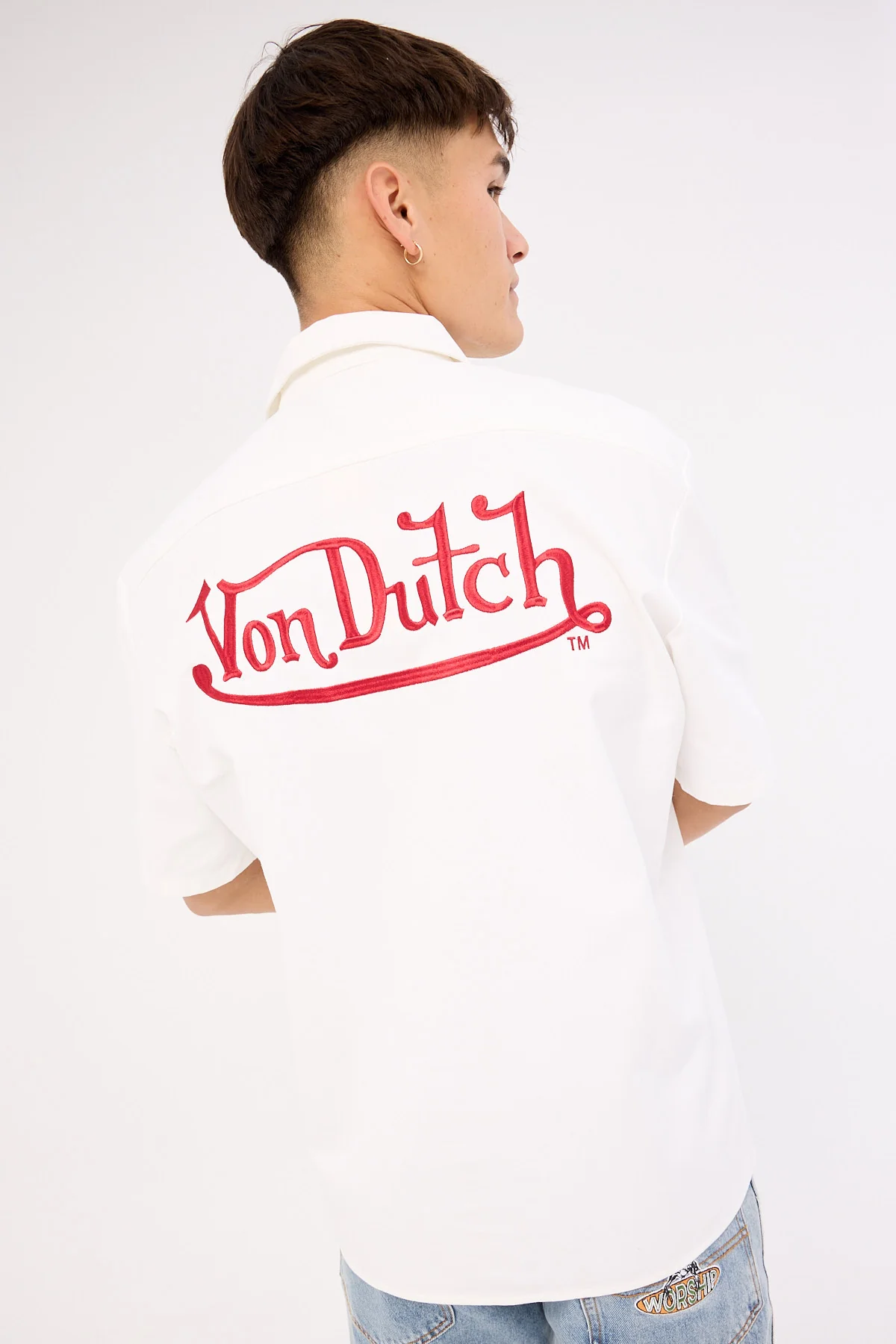 Von Dutch Von Dutch Mix Men's Collared Shirt White