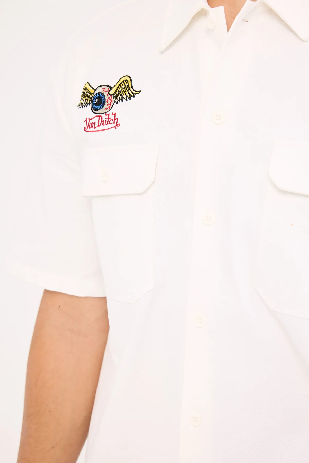 Von Dutch Von Dutch Mix Men's Collared Shirt White - Image 5