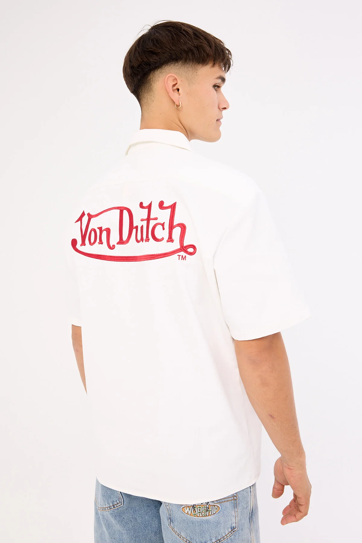 Von Dutch Von Dutch Mix Men's Collared Shirt White - Image 6