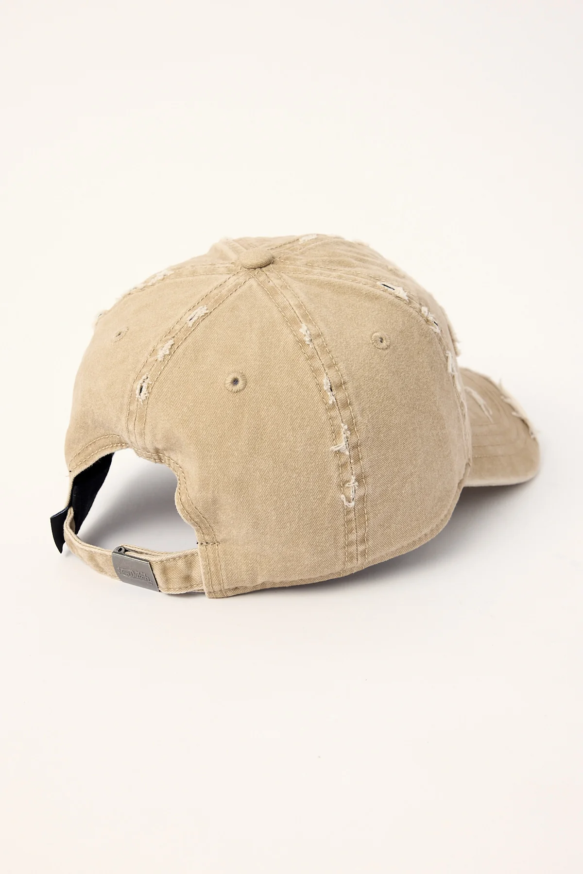 Von Dutch Zigzag Overdye Wash Dad Cap Dark Taupe - Image 4