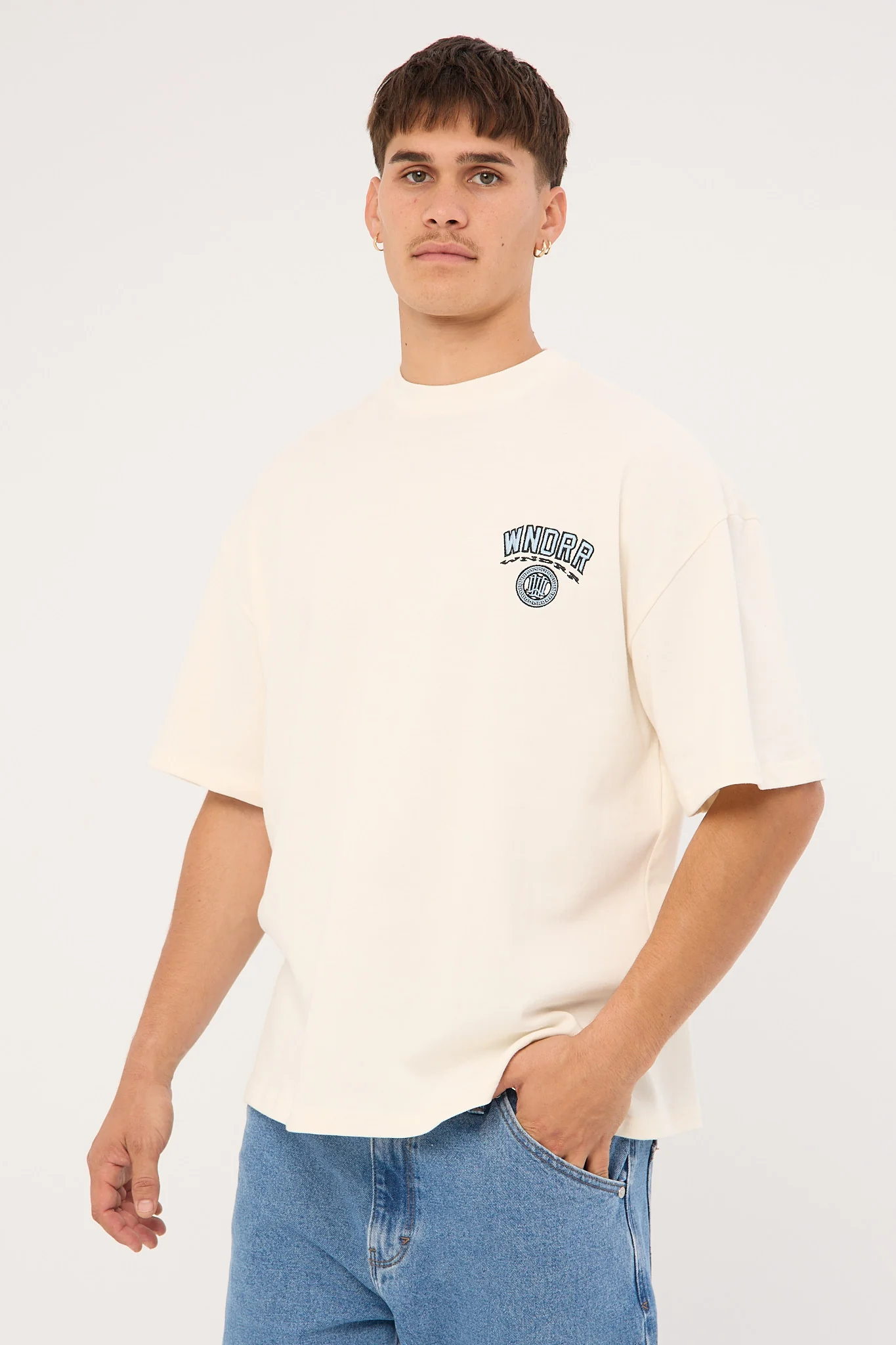 Wndrr Emporium Heavy Weight Tee Off White - Image 2