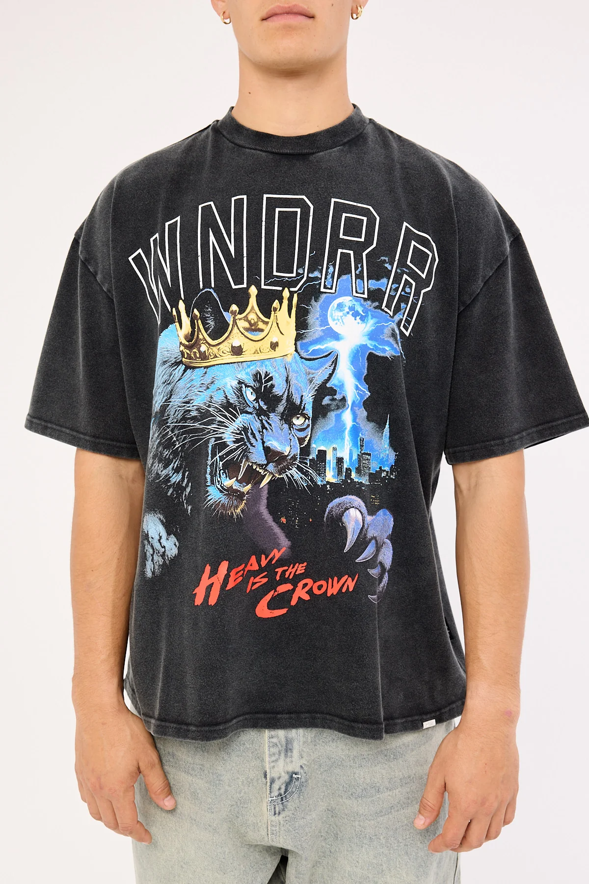Wndrr Monarch Heavy Weight Tee Washed Black - Image 6