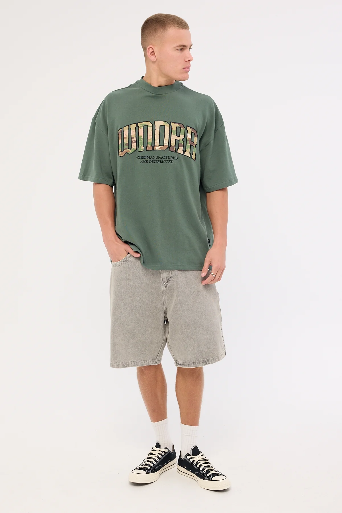 Wndrr Protocol Heavy Weight Tee Dark Green - Image 2