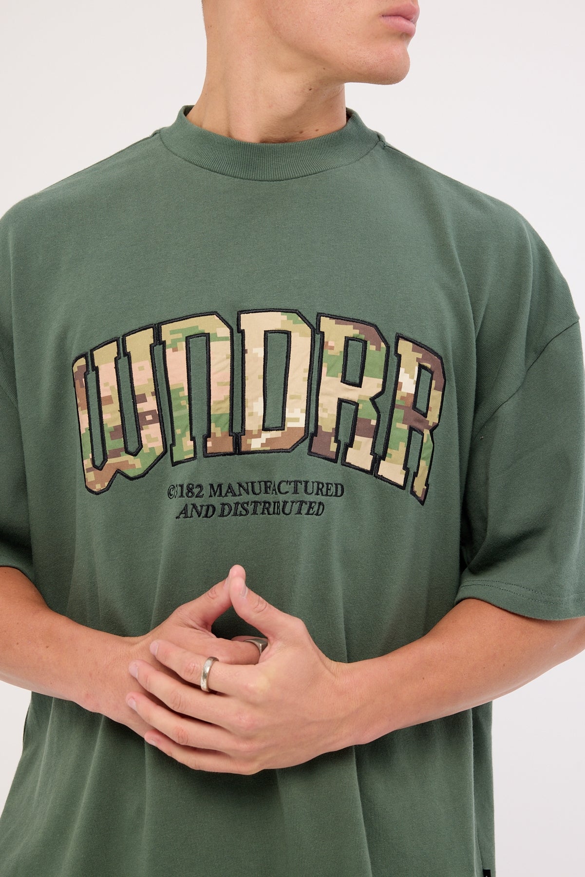 Wndrr Protocol Heavy Weight Tee Dark Green - Image 3