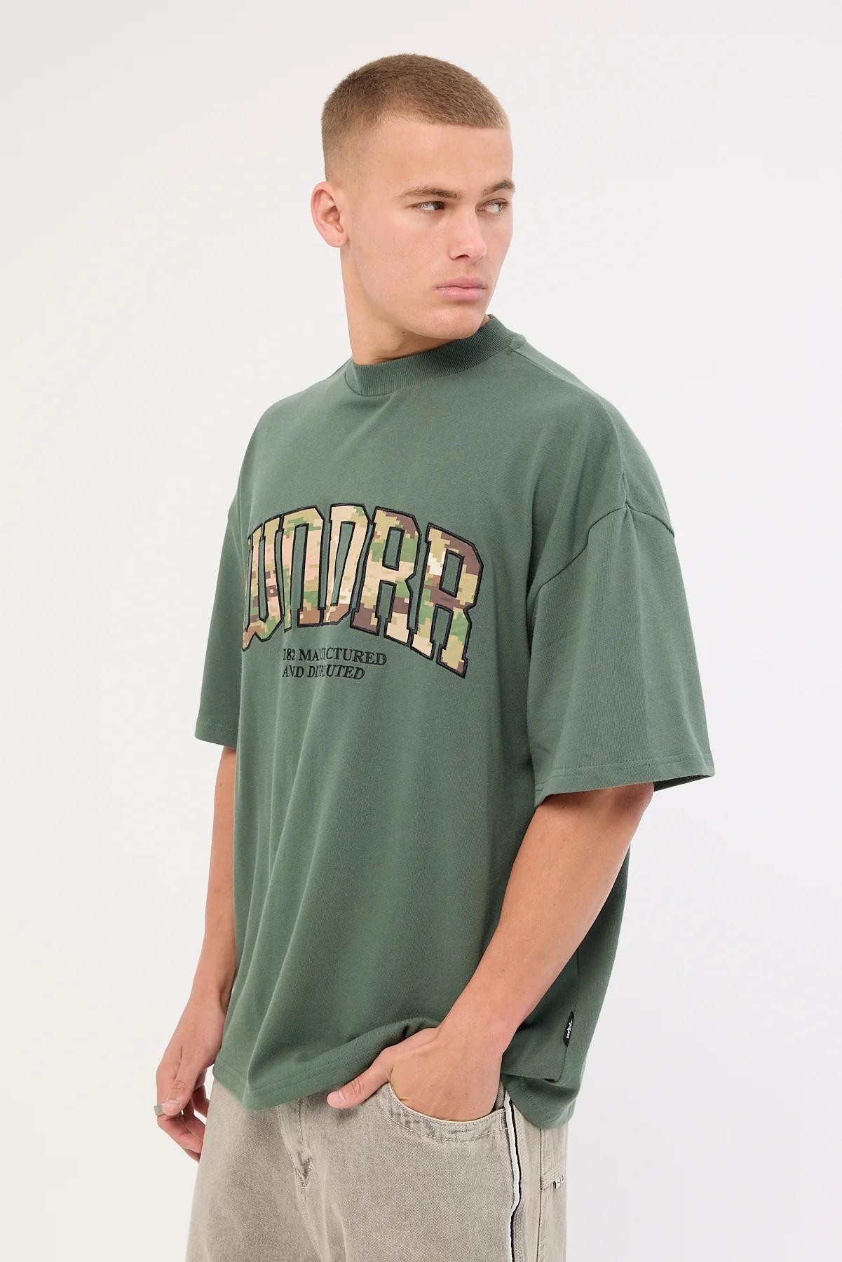 Wndrr Protocol Heavy Weight Tee Dark Green - Image 4