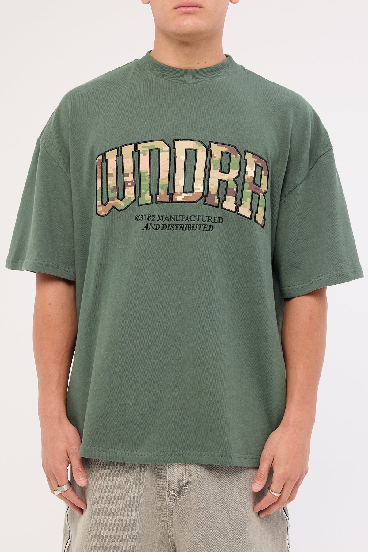 Wndrr Protocol Heavy Weight Tee Dark Green - Image 6
