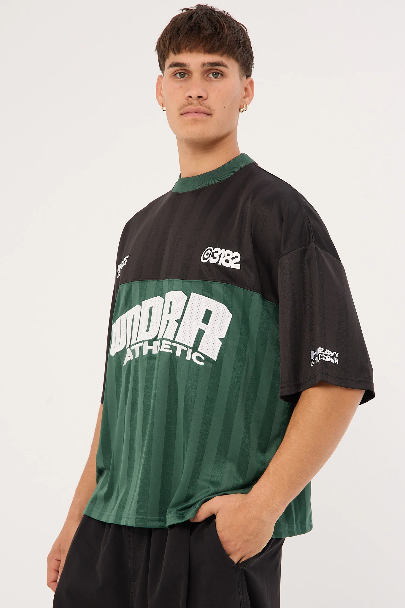 Wndrr Shift Quarterback Jersey Black/Green - Image 3