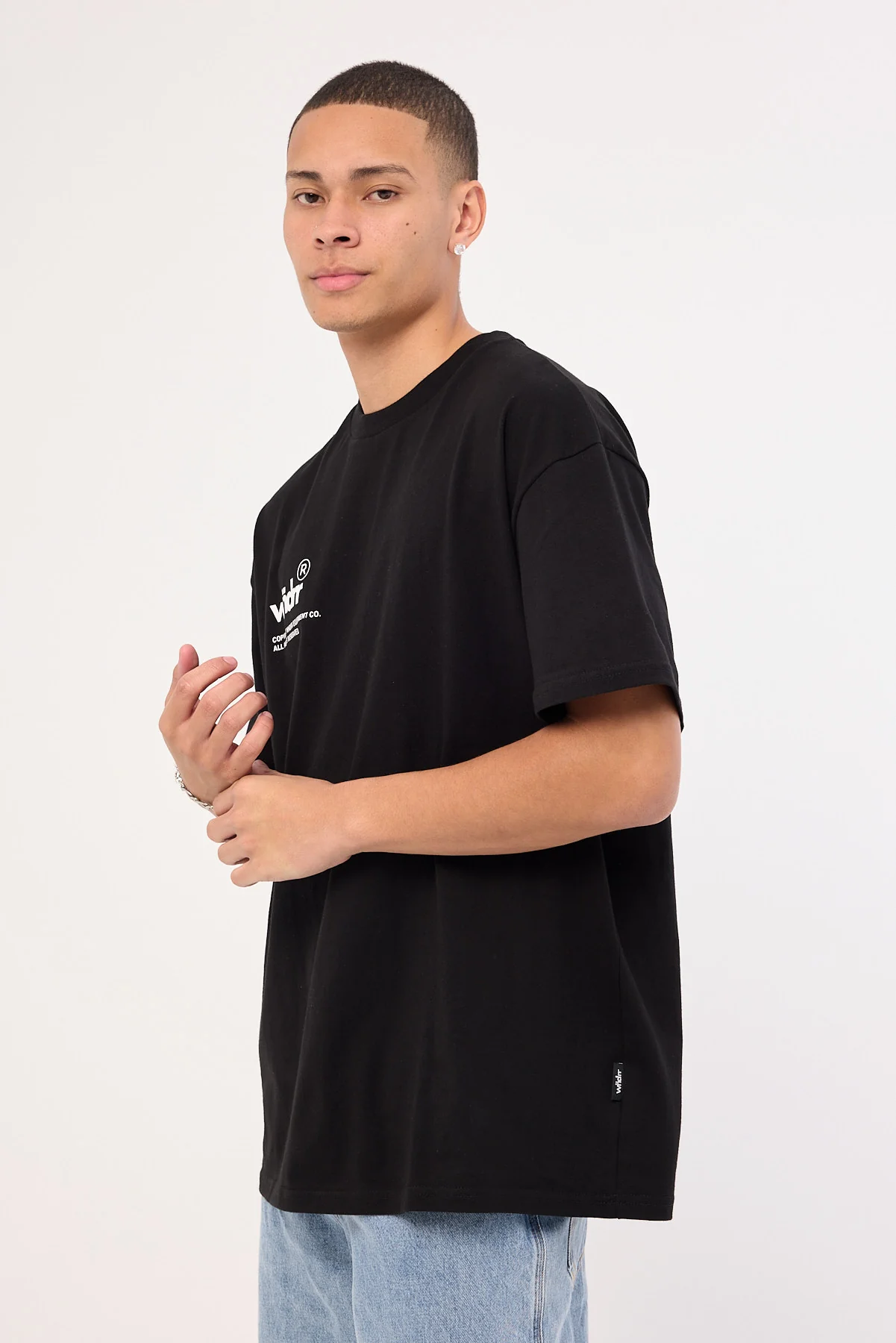 Wndrr Syndicate Box Fit Tee Black - Image 5