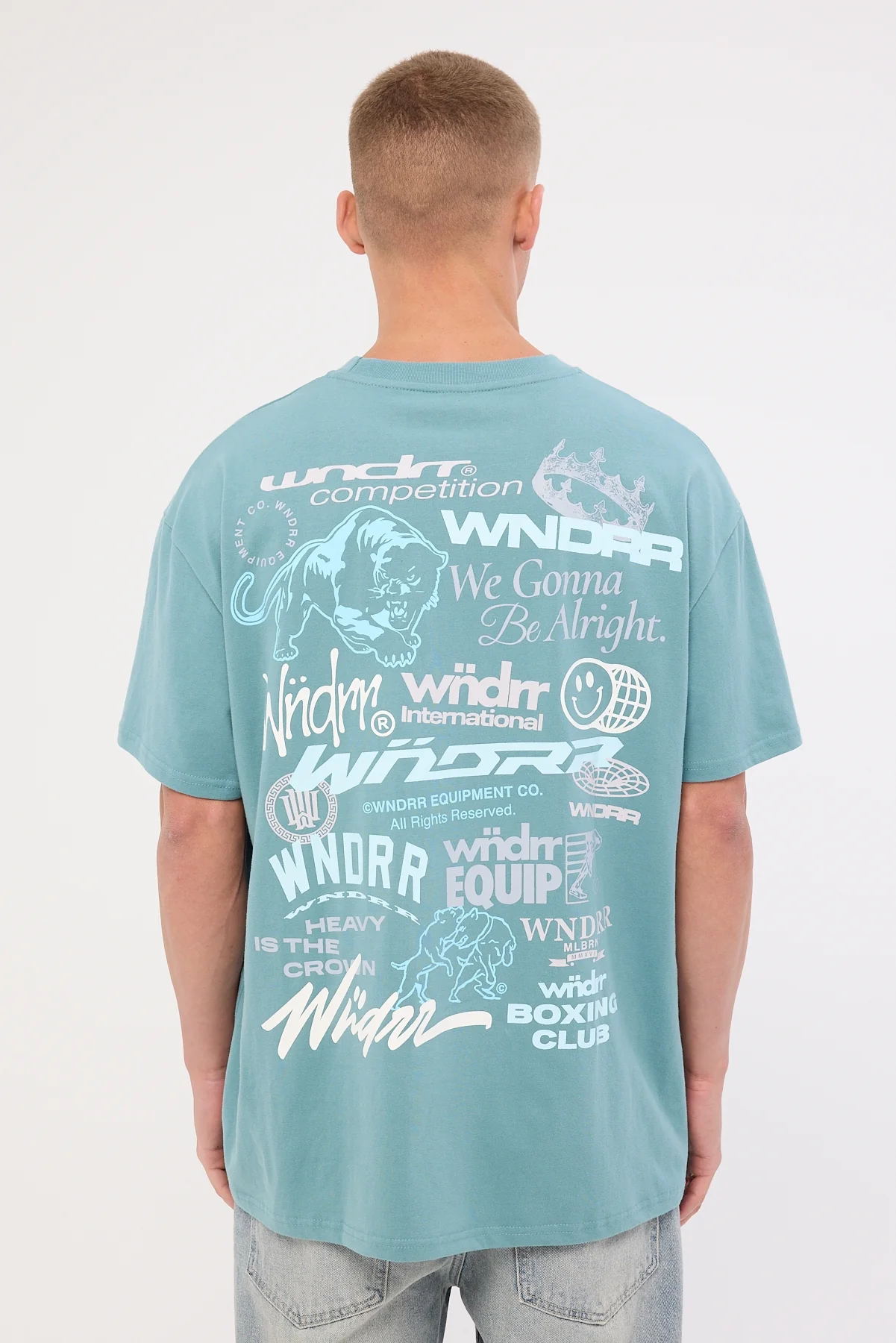 Wndrr Syndicate Box Fit Tee Dusk Blue - Image 6