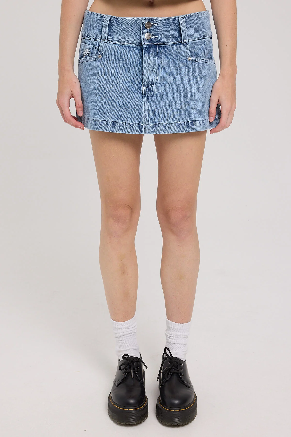Worship 00's Mini Skirt Spirit Blue - Image 6